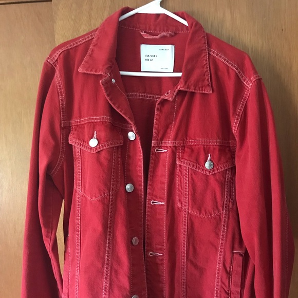 red denim jacket zara